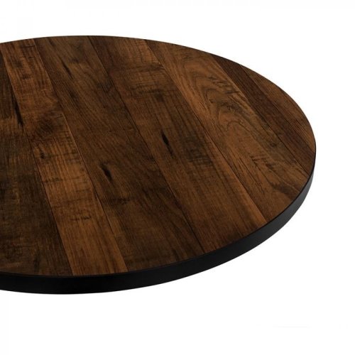 Melamine 32 mm table tops buy cheap | Table top in "Walnut" Ø 60 cm