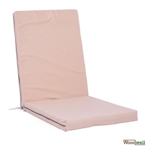 Foldable double-sided Ithaki chair cushion in beige color