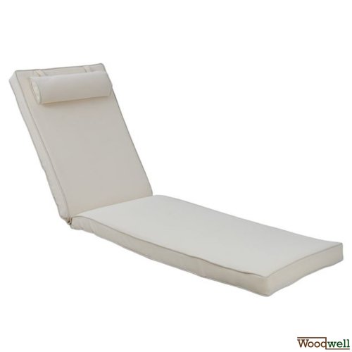 Macedonia sun bed cushion made of TEXTILINE 1x2 in cream color Macedonia sun bed cushion made of TEXTILINE 1x2 in cream color