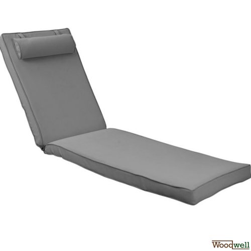 Macedonia sun bed cushion made of TEXTILINE in gray color Macedonia sun bed cushion made of TEXTILINE in gray color