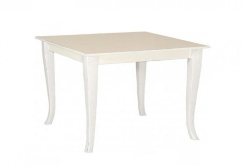 Stable wooden table with antique design | In white