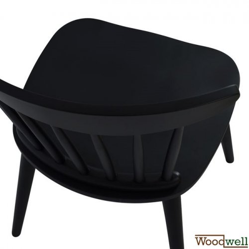 Marini kitchen and dining room chair made of wood in black