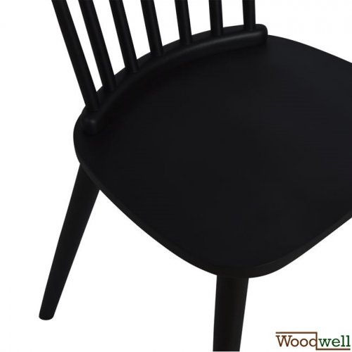 Marini kitchen and dining room chair made of wood in black