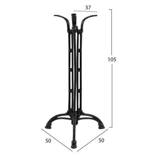 Indoor and outdoor table base made of cast iron 37x37 cm | black