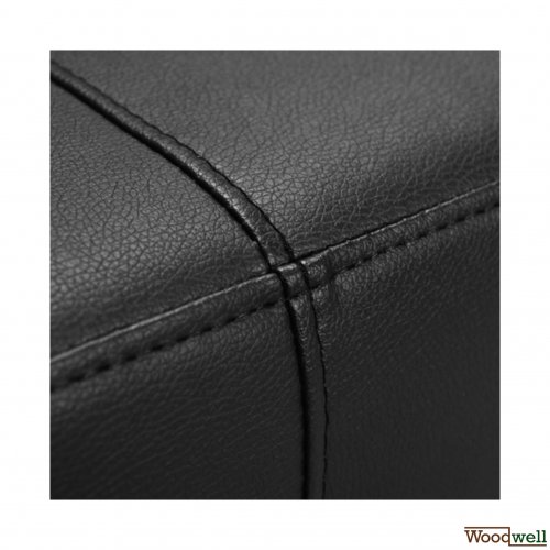 Sofa in imitation leather black