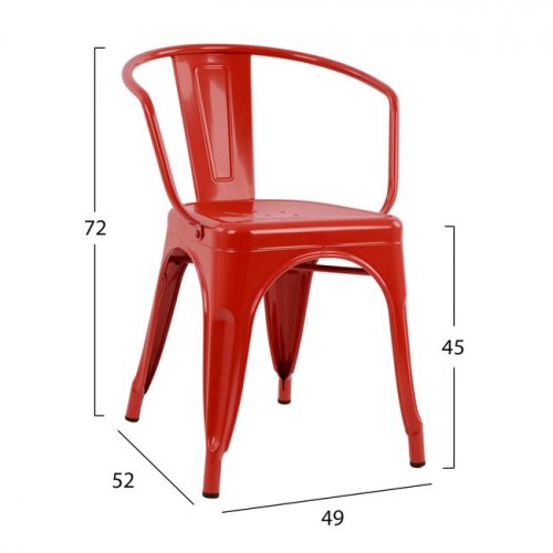 Metal chair rot color