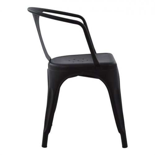 Metal chair black matt