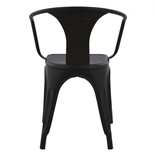 Metal chair black matt