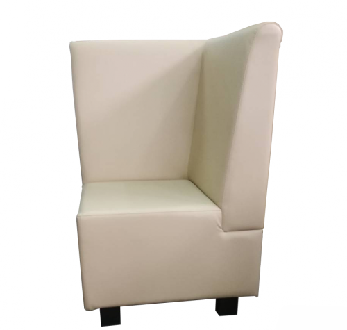 Elegant corner seat with imitation leather cover