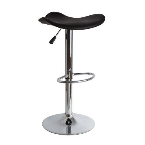 Modern bar stool without backrest in black