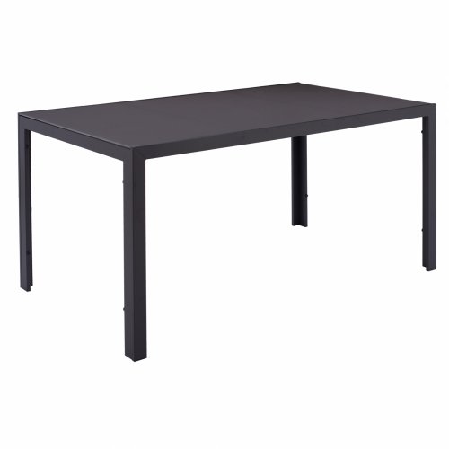 METAL RECTANGULAR TABLE GRAY WITH GRAY GLASS 150X90Χ75cm METAL RECTANGULAR TABLE GRAY WITH GRAY GLASS 150X90Χ75cm
