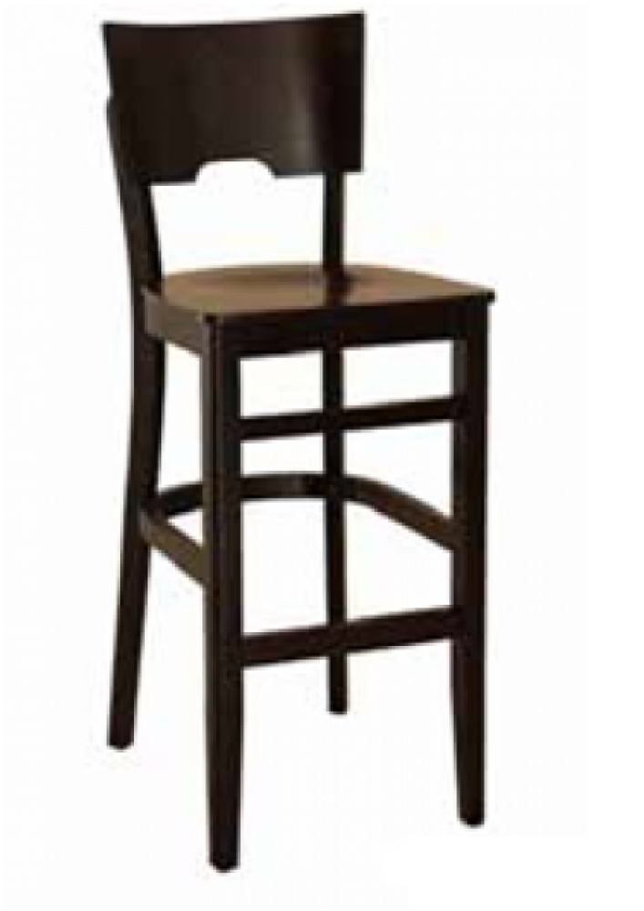 Bar stool in beech wood in the color "wenge"