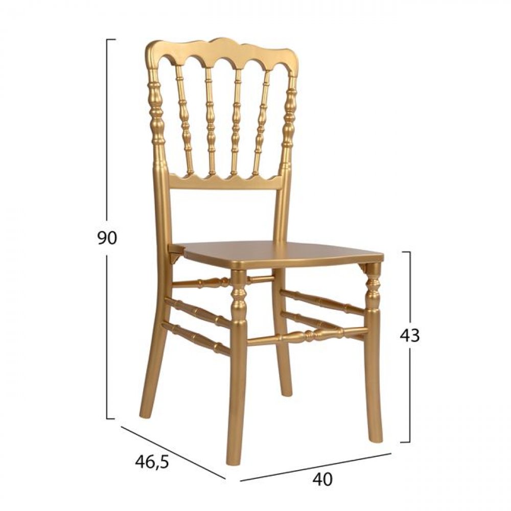 Golden wood chair NAPOLEON