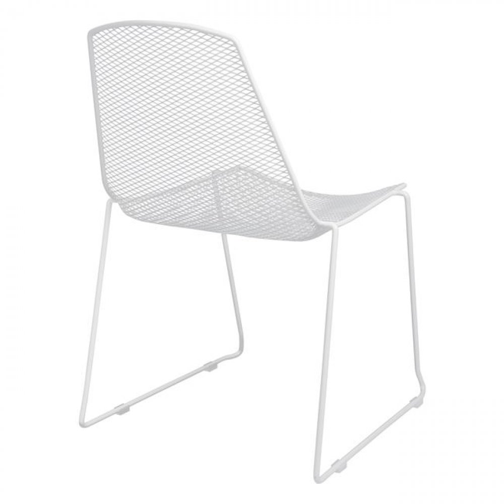 Metal chair WIRE furniture design | In white