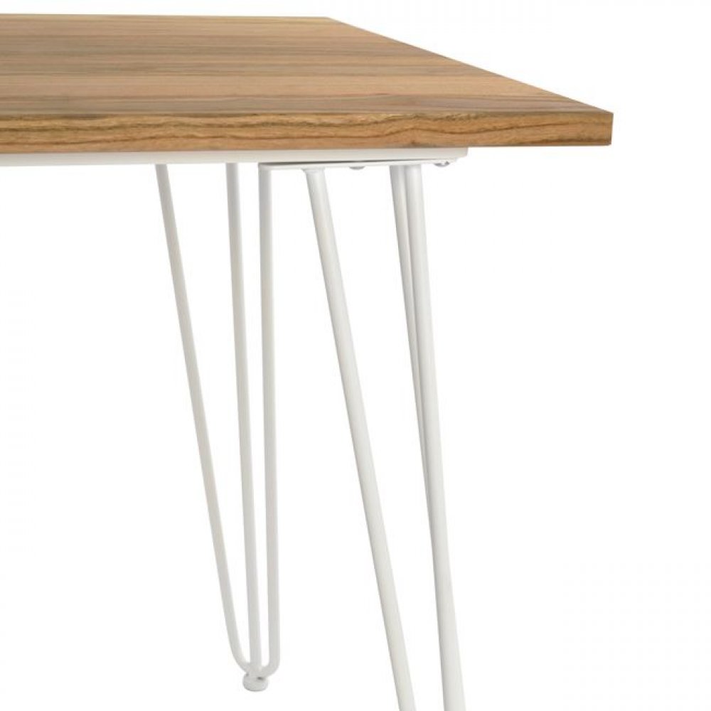 Resident dining table NATURAL WOOD 120x70x76cm | In white