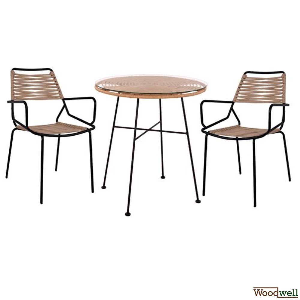Allegra set wicker in color beige and black. Allegra set wicker in color beige and black.