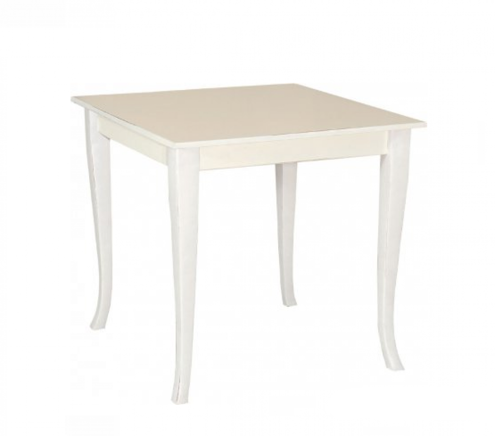 Stable wooden table with antique design | In white Stable wooden table with antique design | In white