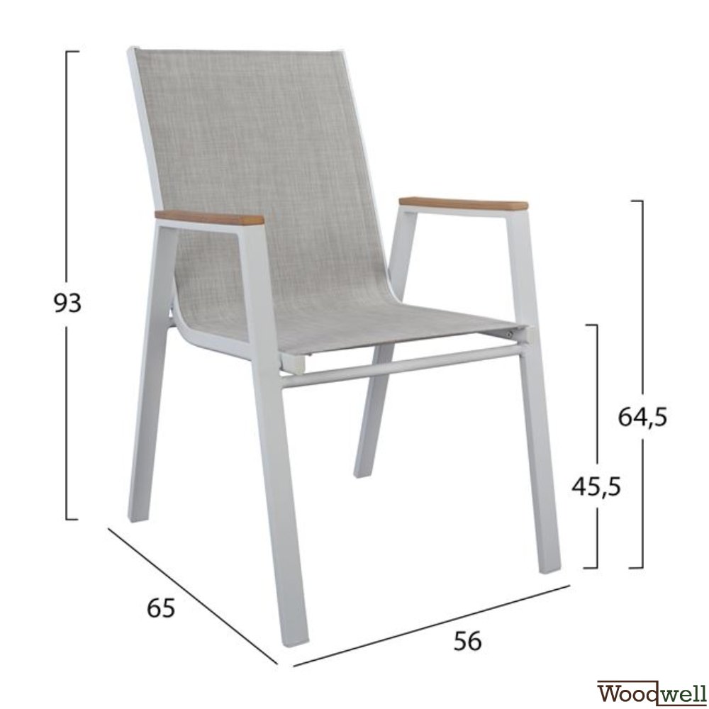 Dining table set 7 pieces in white color Polywood table | Armchair in aluminum frame Dining table set 7 pieces in white color Polywood table | Armchair in aluminum frame