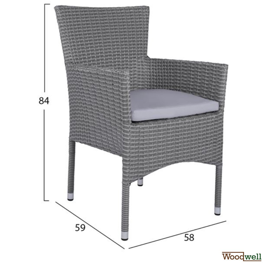 Gray and Beige rattan dining table set Gray and Beige rattan dining table set