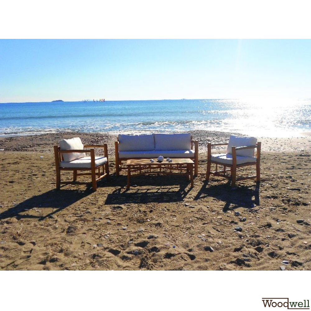 PRIMITIVE lounge set made of Indonesian teak PRIMITIVE lounge set made of Indonesian teak