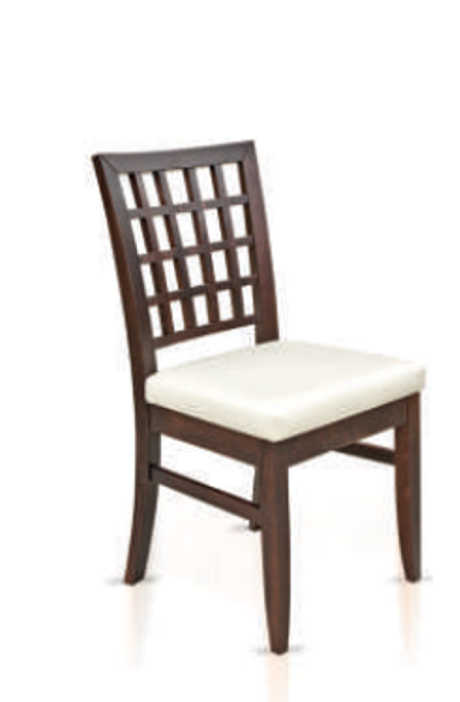 Classical dining chair milano from beech wood and artificial leather