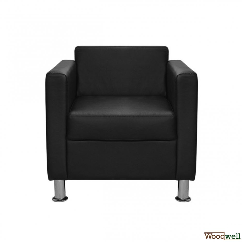 Sofa in imitation leather black