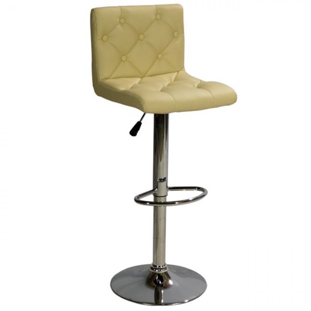 Bar stool with metal frame | In cream color