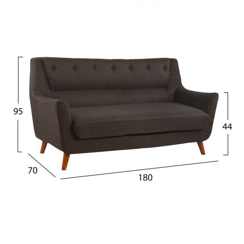 Sofa 3 seater brown