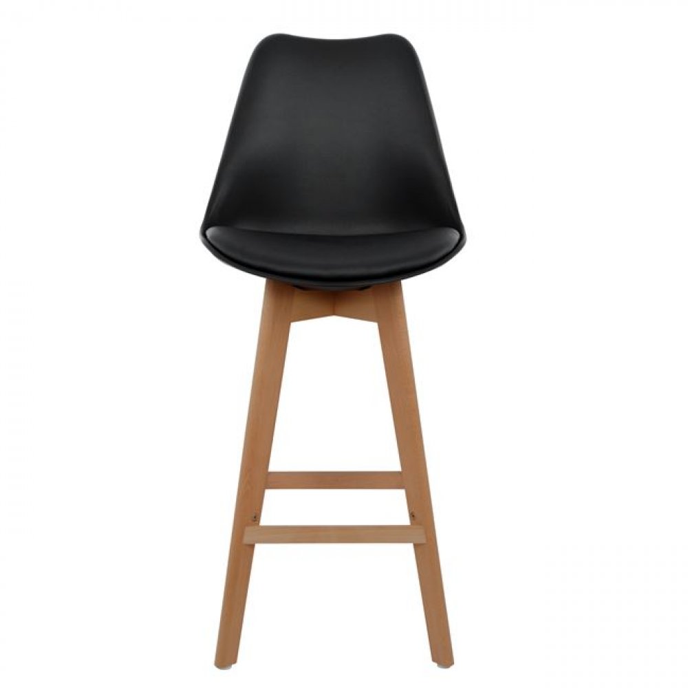 Designer bar stool made of polypropylene | In black