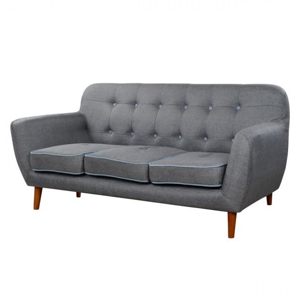 Sofa 3-seater textured gray