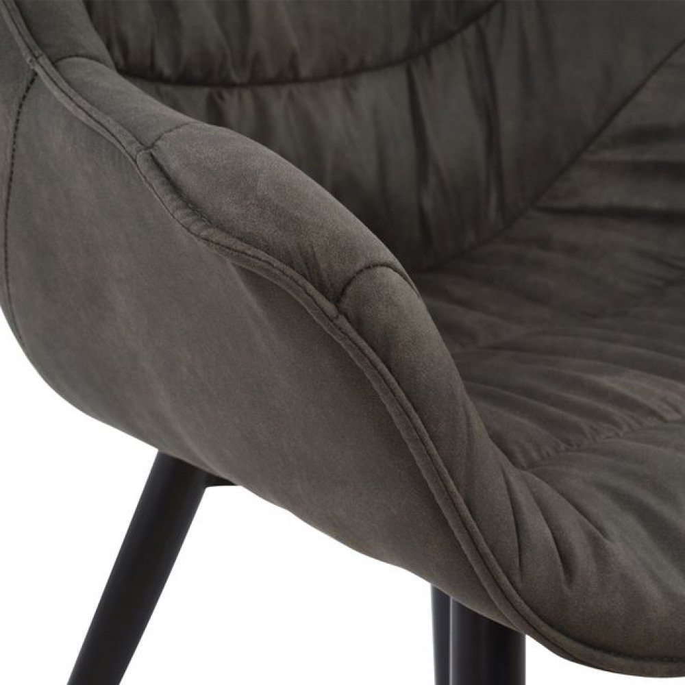 Dining chair 'Mando' with armrests gray
