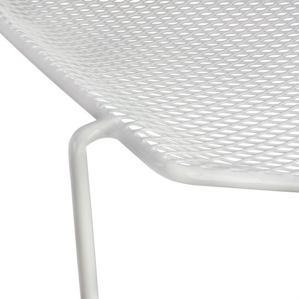 Metal bar stool, Wire, furniture design, weiß