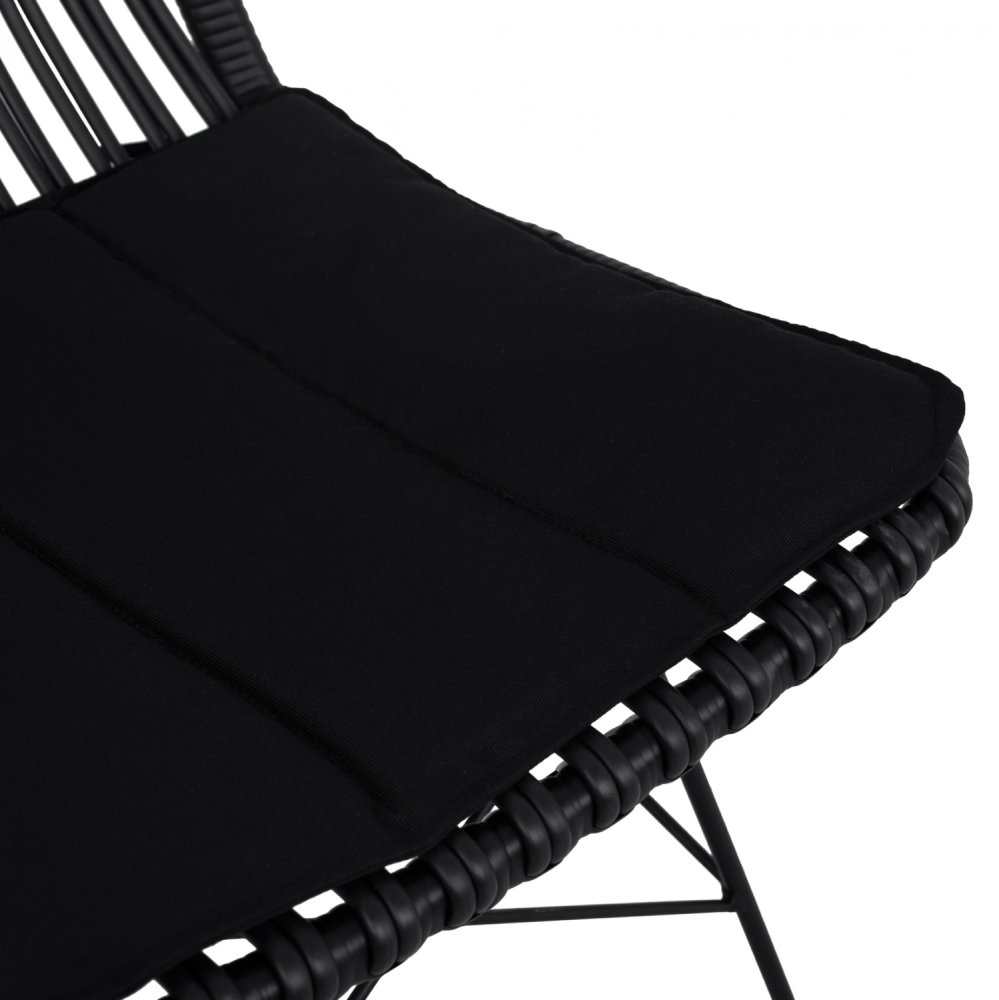 Allegra Wicker chair for inside and outside in black
