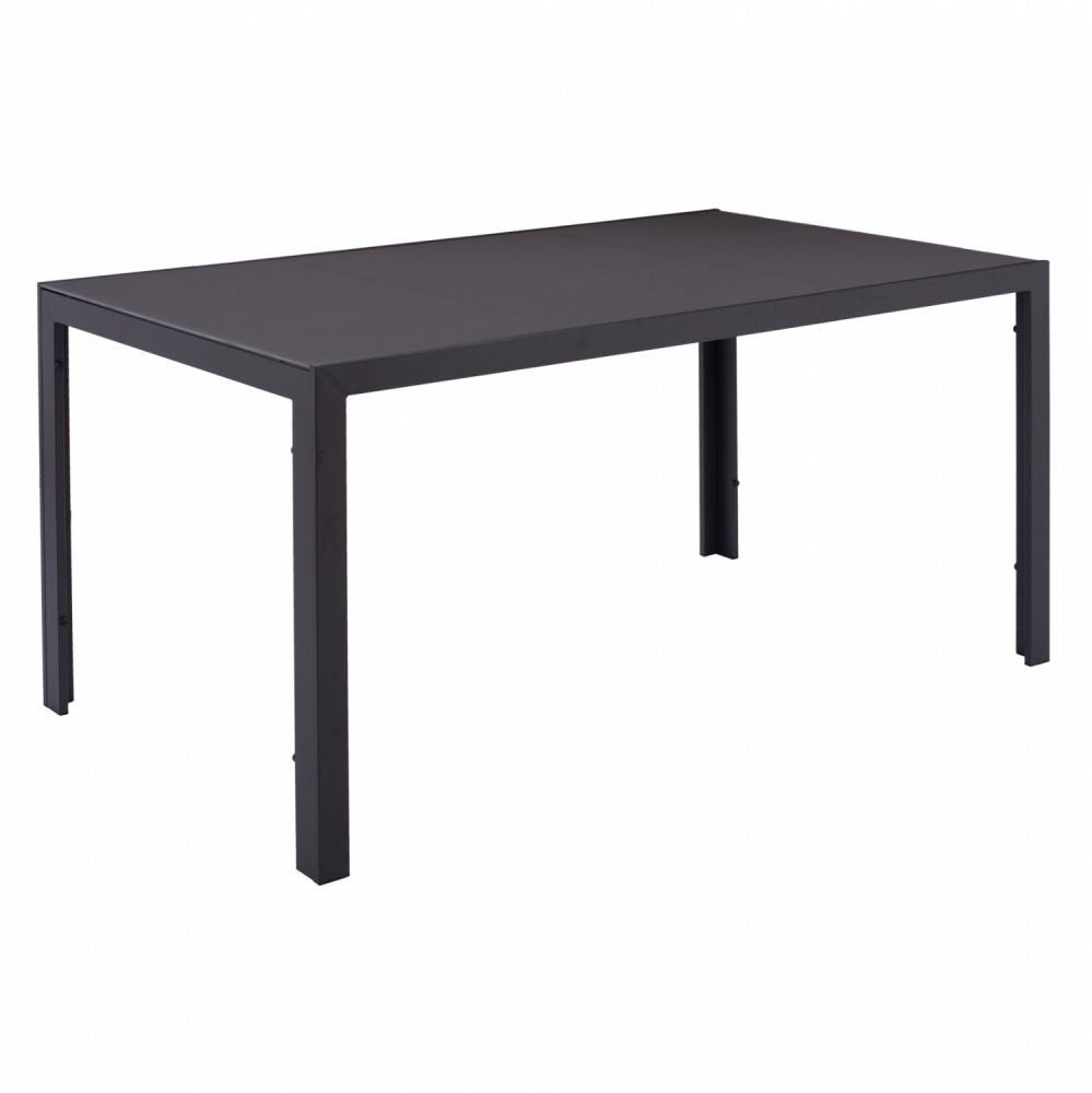 METAL RECTANGULAR TABLE GRAY WITH GRAY GLASS 150X90Χ75cm METAL RECTANGULAR TABLE GRAY WITH GRAY GLASS 150X90Χ75cm