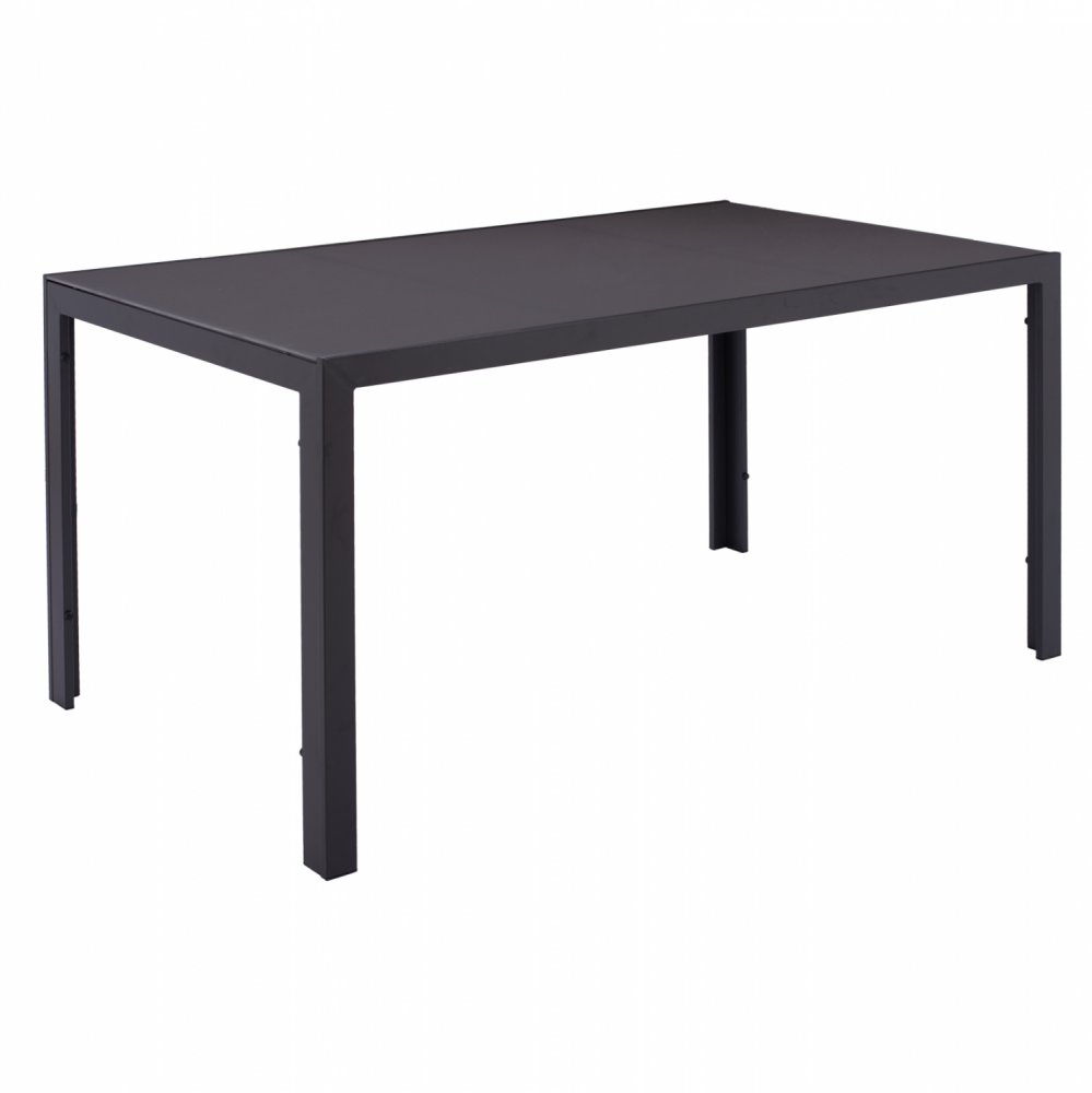 METAL RECTANGULAR TABLE GRAY WITH GRAY GLASS 150X90Χ75cm METAL RECTANGULAR TABLE GRAY WITH GRAY GLASS 150X90Χ75cm