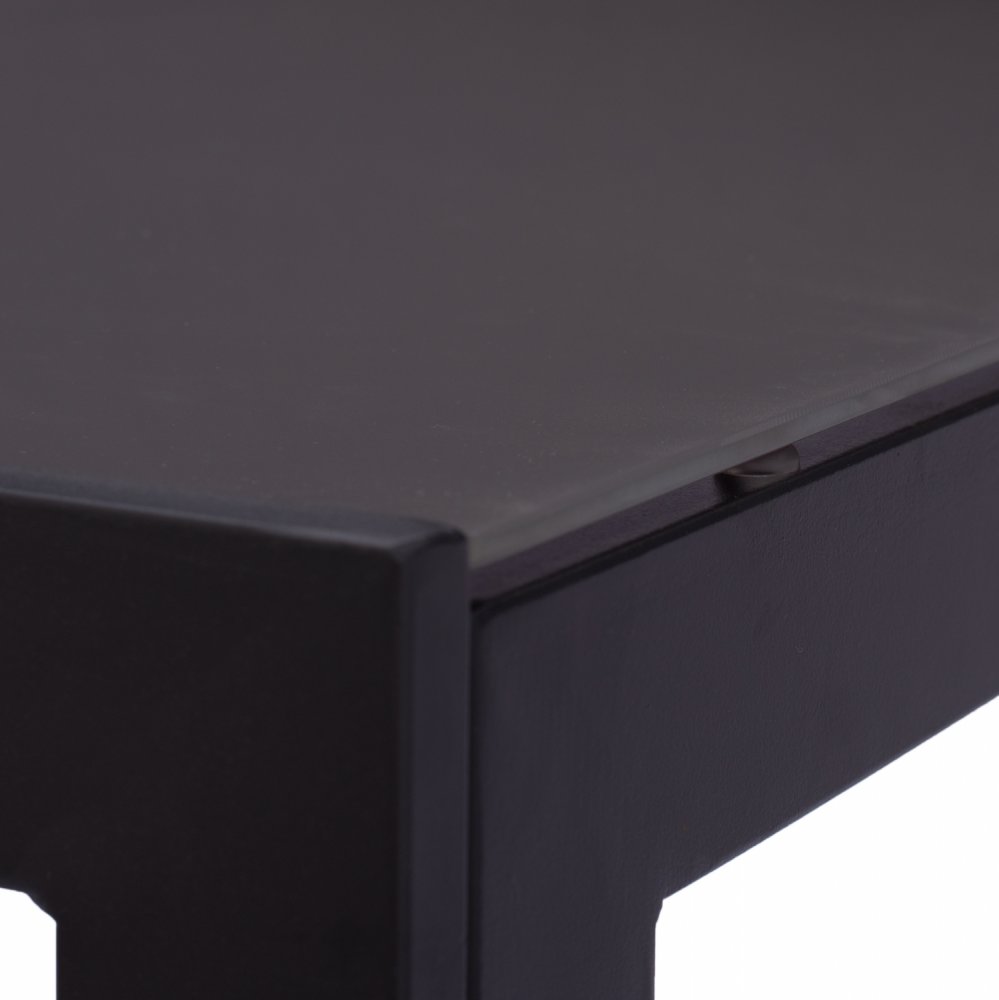 METAL RECTANGULAR TABLE GRAY WITH GRAY GLASS 150X90Χ75cm METAL RECTANGULAR TABLE GRAY WITH GRAY GLASS 150X90Χ75cm