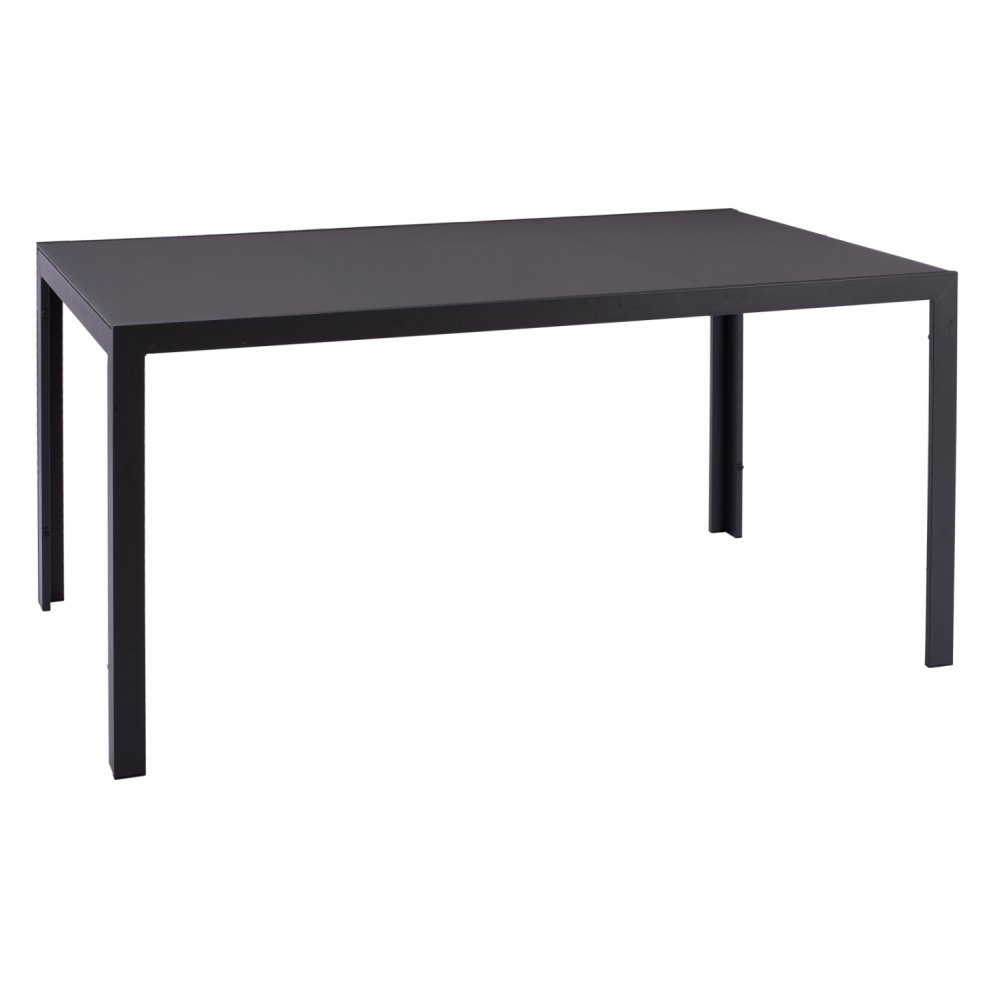 METAL RECTANGULAR TABLE GRAY WITH GRAY GLASS 150X90Χ75cm METAL RECTANGULAR TABLE GRAY WITH GRAY GLASS 150X90Χ75cm