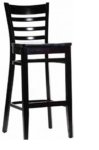 Barstool made of beech wood in the colour "wenge"