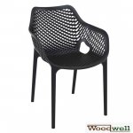 XL bistro chair AIR made of plastic I stacking chair AIR I outdoor chair with honeycomb pattern