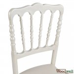 Banquet chair in wood pearlescent