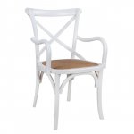 Bistro Chair Dining Chair Designer Wooden Chair Armchair | In white