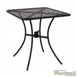 Metal outdoor table, in black