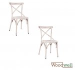 Aluminum chair FORENZA with patina, in white