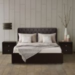 Bed "T. Chesterfield" with storage space Brown PU WW321.01