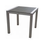 Garden table NON-WOOD Polywood gray aluminum 80x80x76 cm