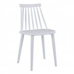 Dining chair Vanessa white with metallic legs 43x46,5x82 cm