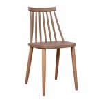 Dining chair Vanessa Cappuccino with metallic legs 43x46,5x82 cm
