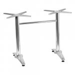 Outdoor table base "Roma 2" made of aluminum 72cm high in silver