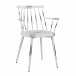 "Yvonne" Aluminum chair with arms white