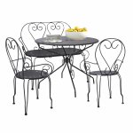 SET OF 4 PCS AMORE TABLE Φ95 & CHAIRS AMORE & BENCH
